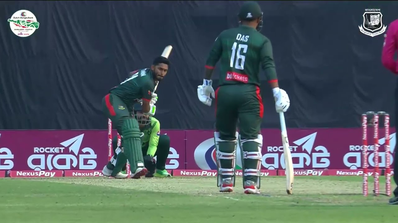 Moment to remember! ✨🏏 Tanzid Hasan Tamim celebrates his first ODI hundred with signature flair. 🔥🐯