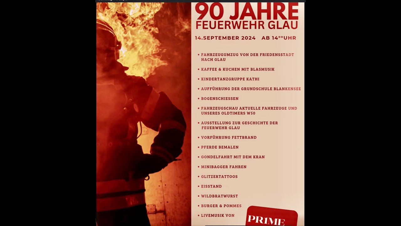 90 Jahre Freiwillige Feuerwehr Glau (Trebbin mit ihren 13 Ortsteilen)