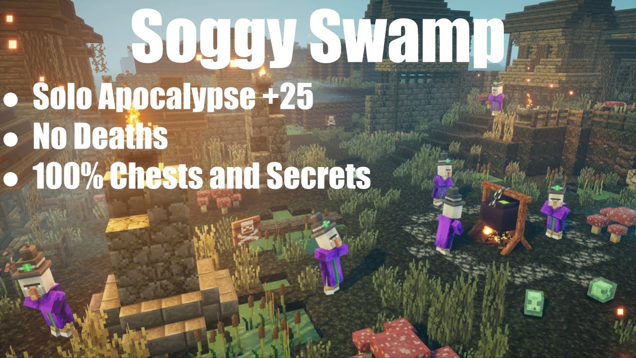 Minecraft Dungeons - Soggy Swamp (Solo Apocalypse +25, No Deaths)