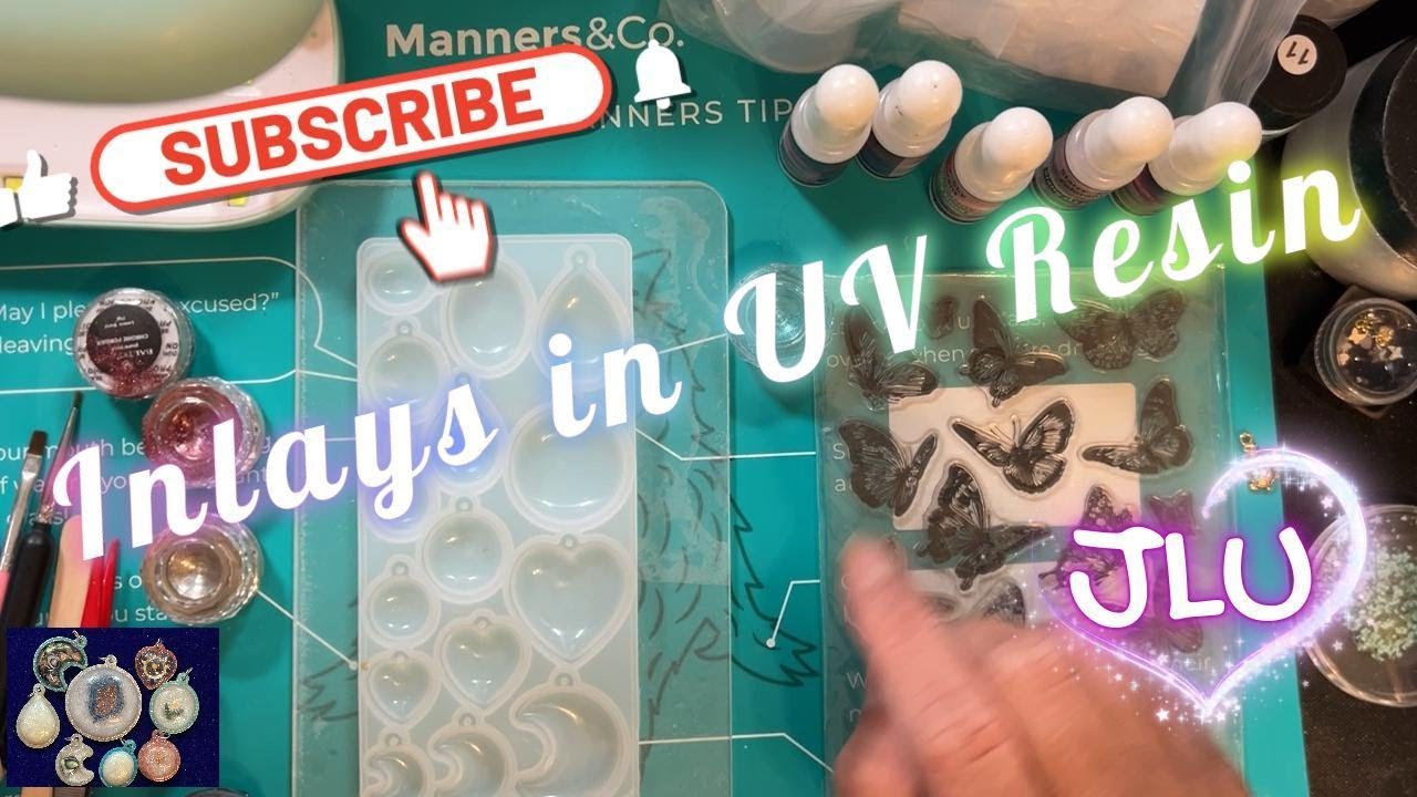 Resin Project - Can Inlays Work in UV Resin Making Pendants? 🦋👩🏽‍🎨