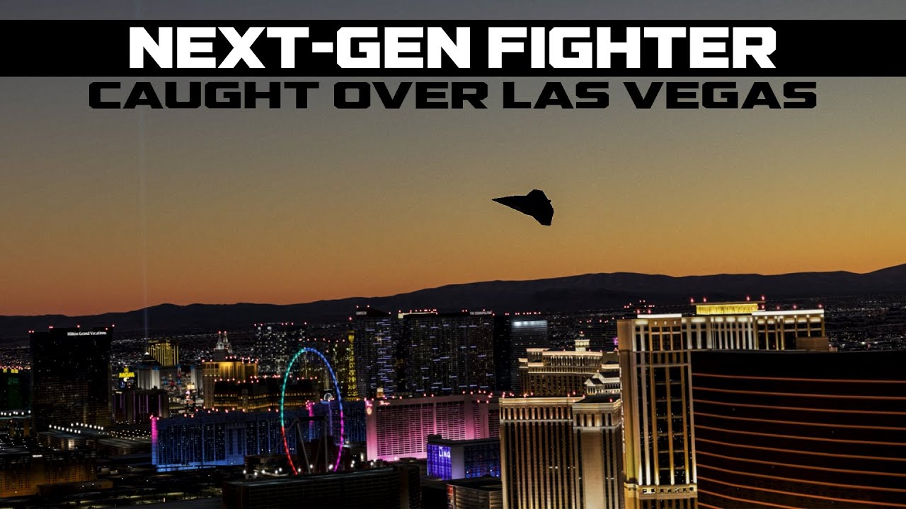 A next-generation fighter was seen flying undisguised over Las Vegas last night.