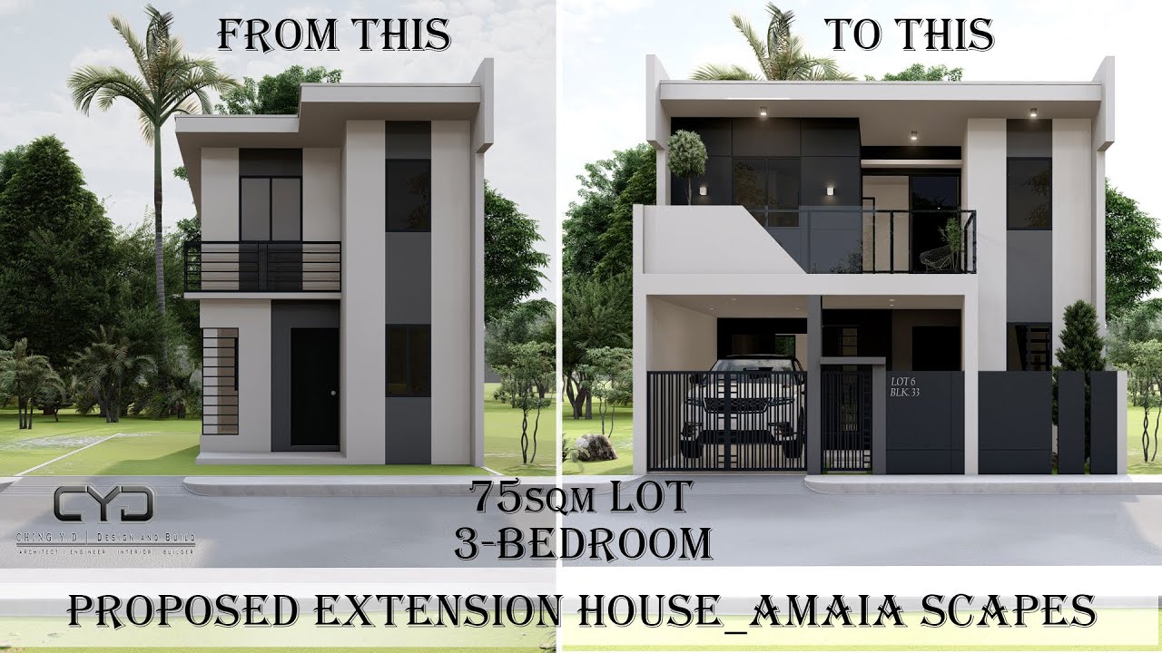 Project #36: 3 BEDROOM AMAIA SCAPES EXTENSION 2-STOREY HOUSE  | 7.5x10m LOT  | SMALL HOUSE DESIGN