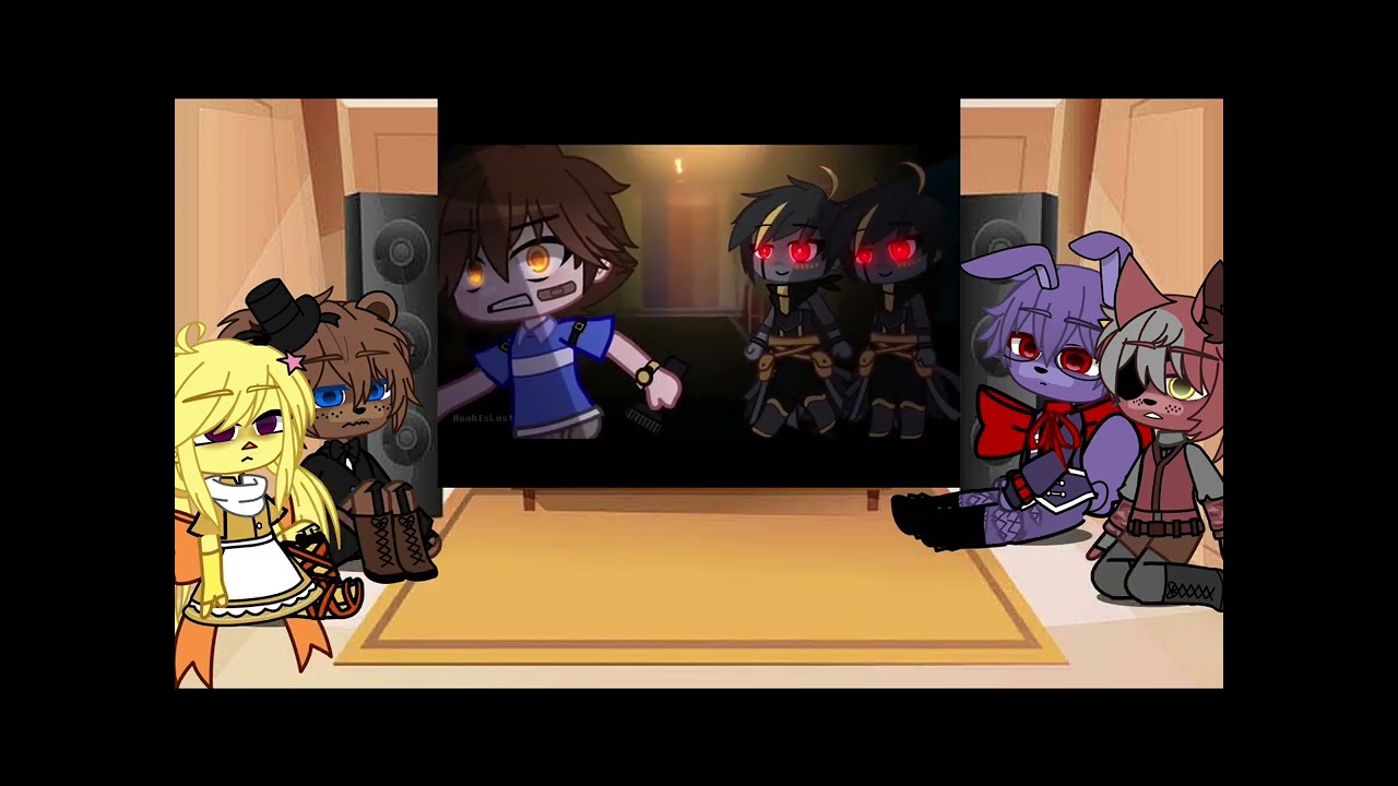 Fnaf 1 react to security breach|credits in video|gacha club|fnaf 1|