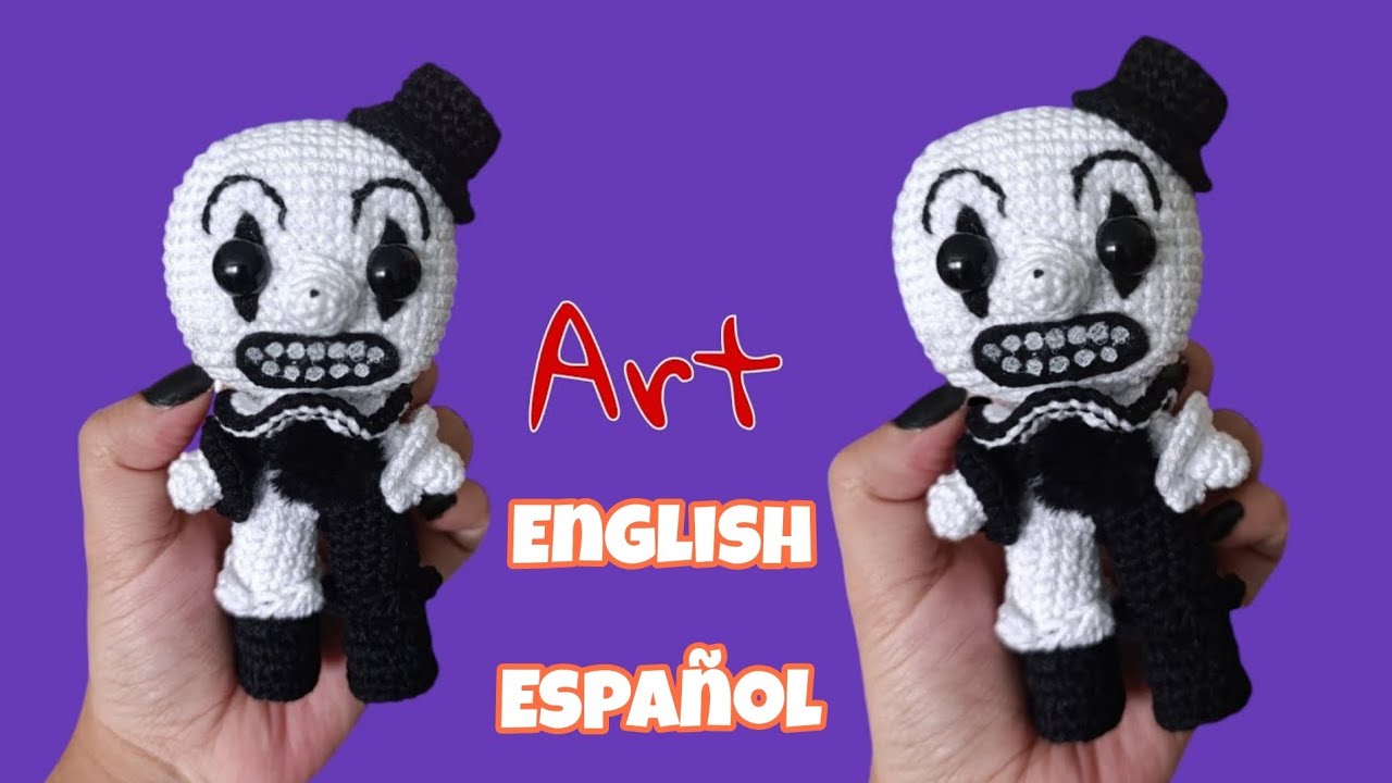 Art terrifier amigurumi | Art the clow amigurumi | terrifier en crochet