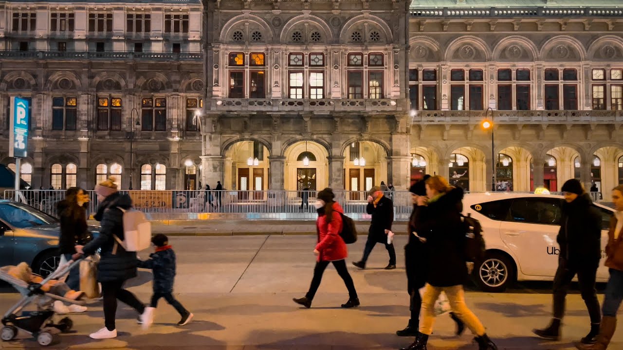 Vienna Walking to Opera House, from Landstra&szlig;e Third District, February 2022, | 4K HDR 60 FPS | ASMR