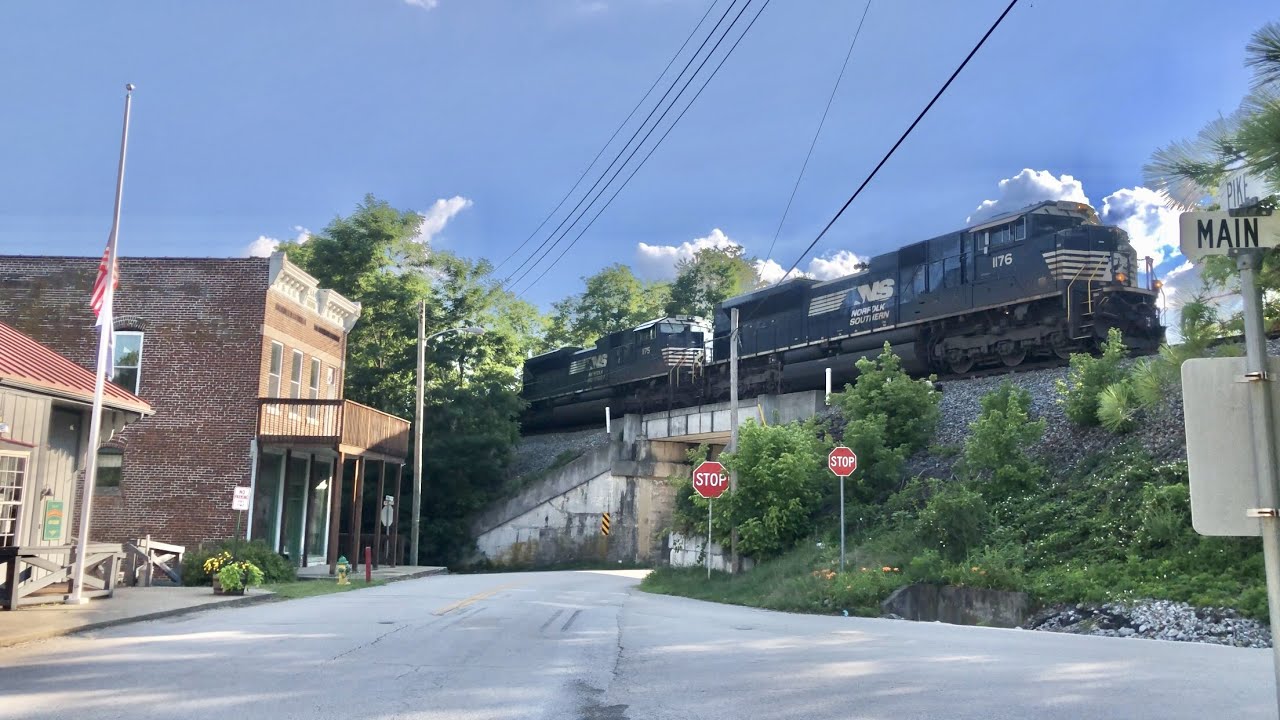 2 Trains Book Thru Small Railroad Town,Abandoned Railway Spurs In Distillery Near Frankfort Kentucky