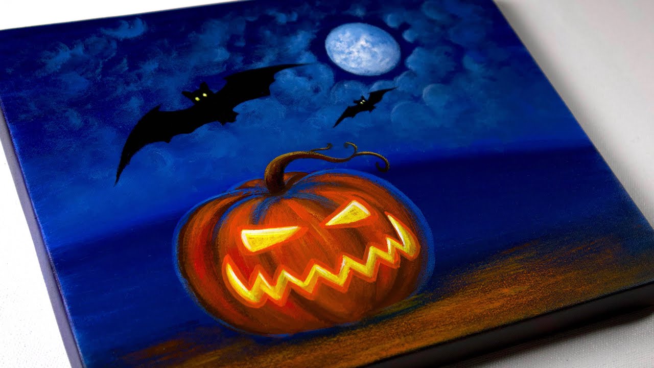 Halloween Painting tutorial | Halloween Painting