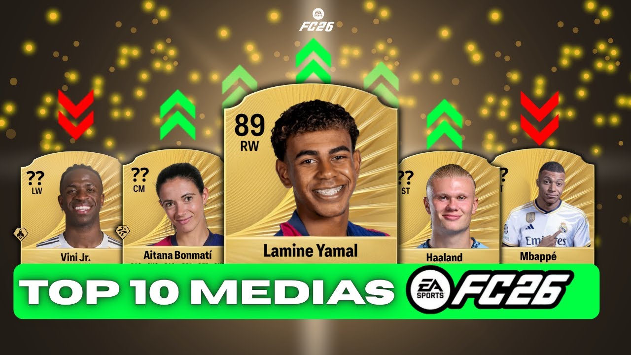 &iexcl;TOP 10 JUGADORES con MEJORES MEDIAS en EA Sports FC 26!