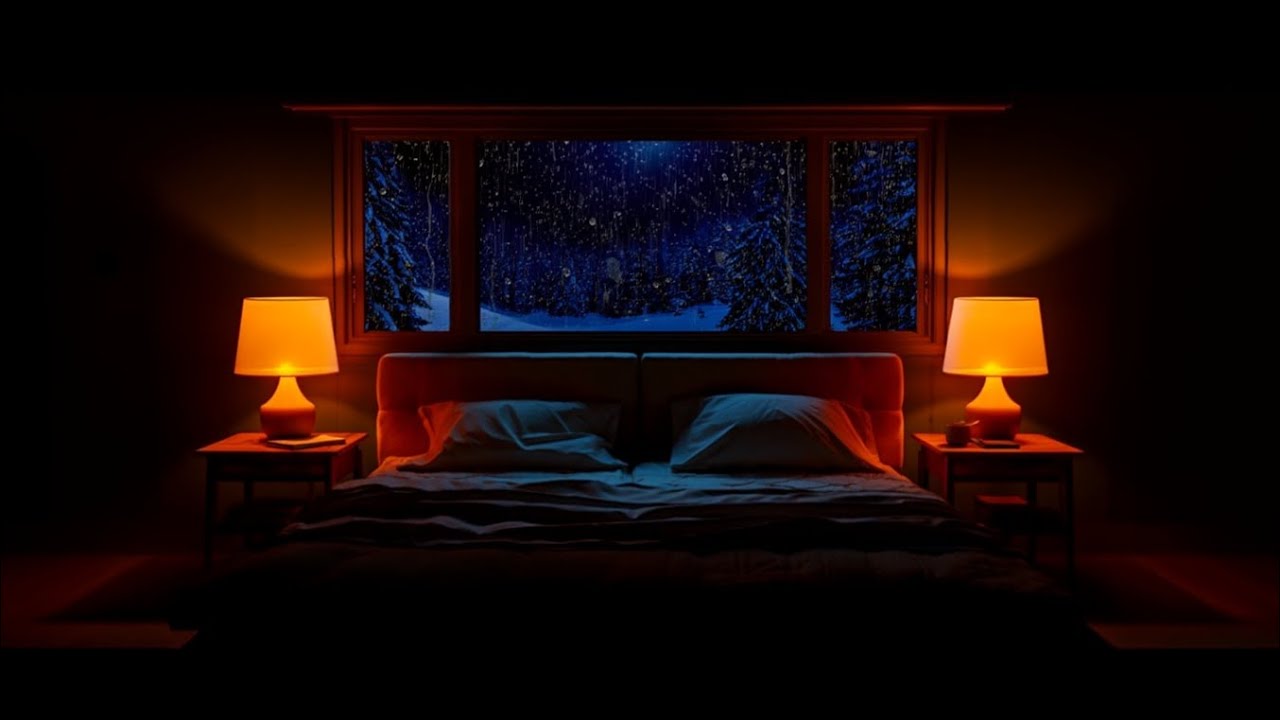 Gentle Rain for Deep Sleep – No Piano Music – Cozy Bedroom Ambience | Stress Relief & Calm