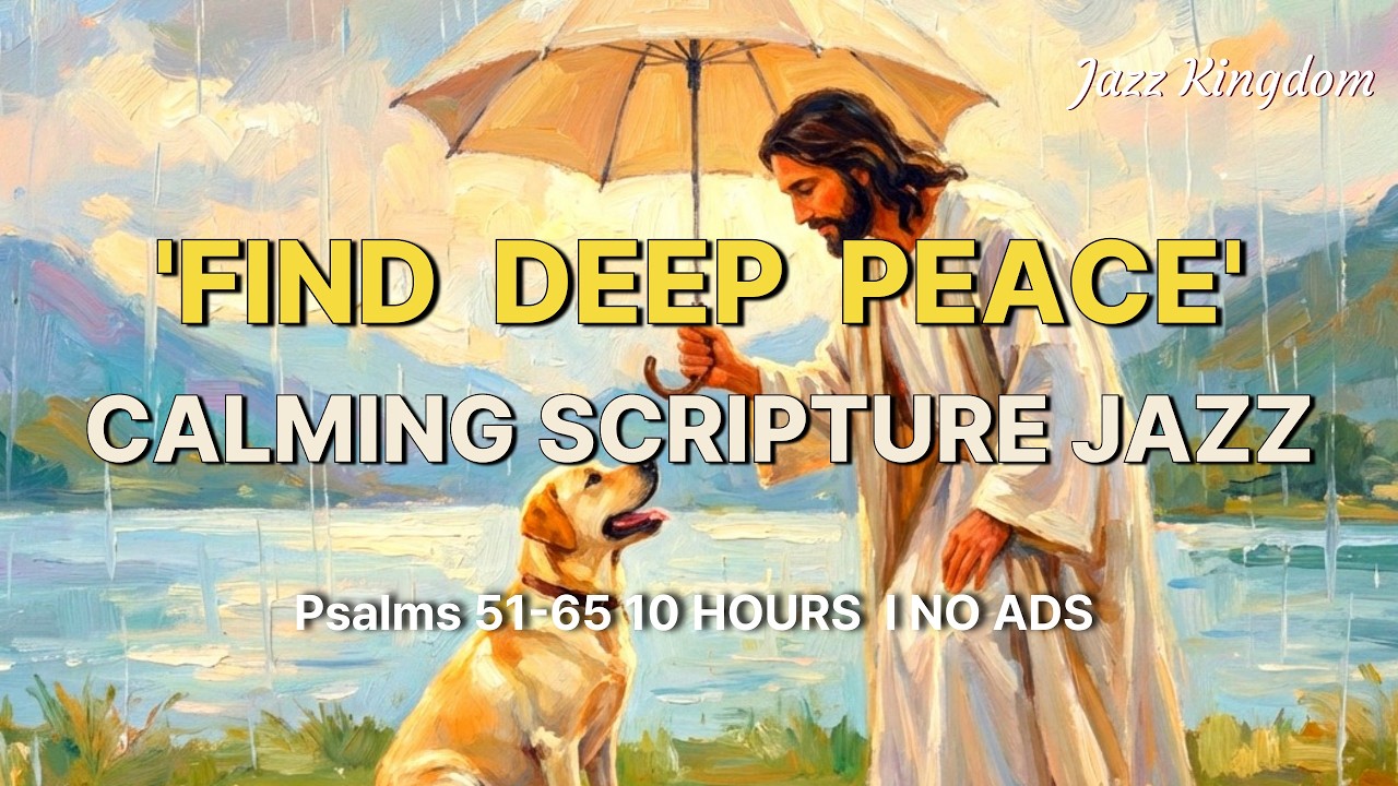 Quiet Christian Jazz✨Psalms 51–65📖 Cafe Lounge Worship · Sacred Oil Paintings of Christ ☕JAZZKINGDOM
