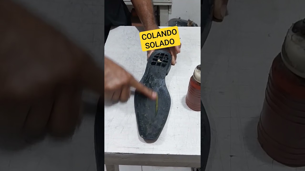COLANDO SOLADO DE SAPATO SOCIAL #sapatariasergipana #sapateiro