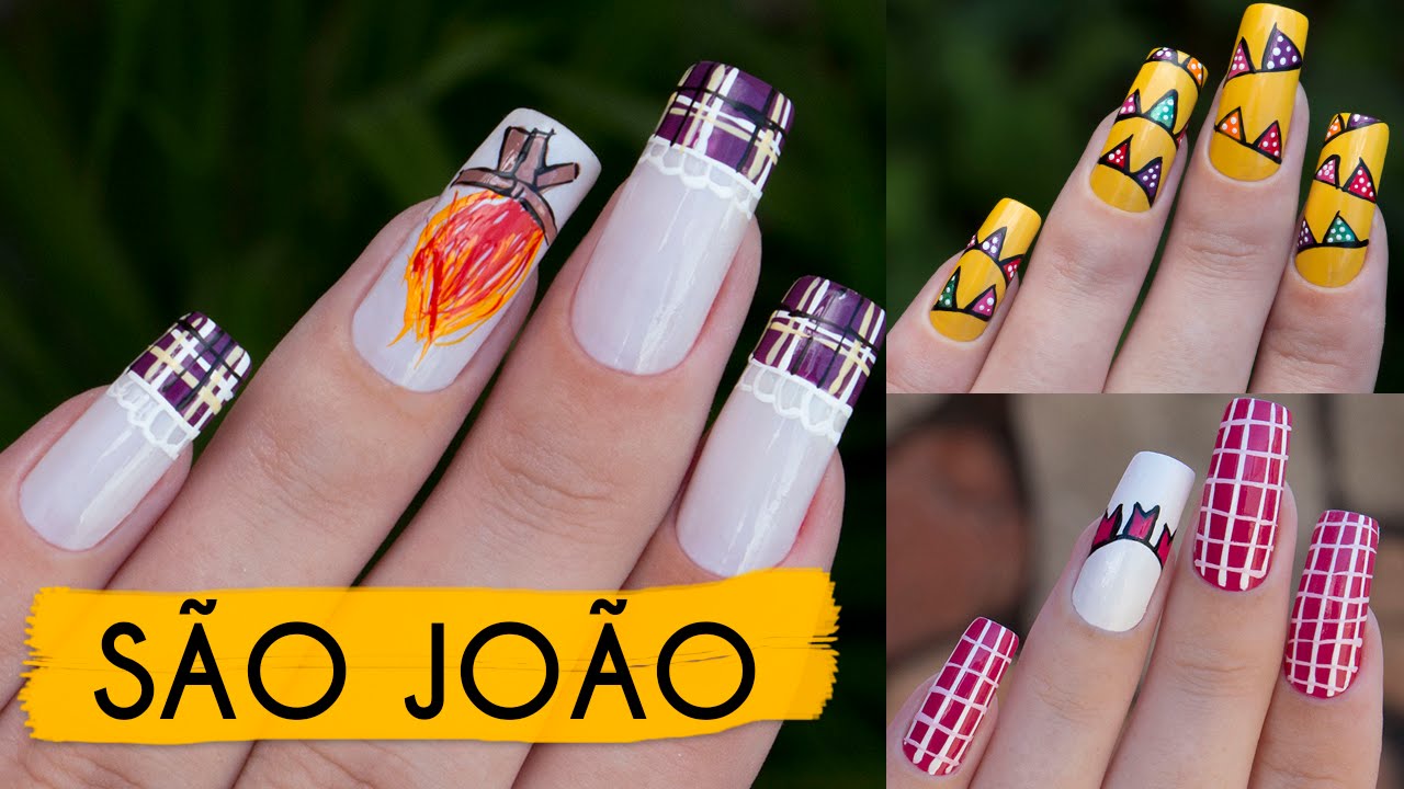 3 DECORAÇÕES DE UNHAS PARA FESTA JUNINA | SÃO JOÃO - Ideia Rosa