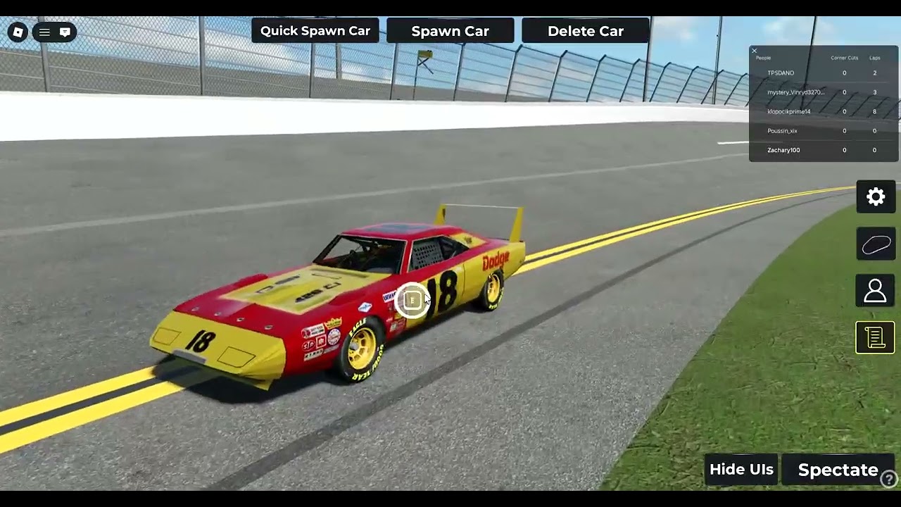 Roblox: Extra New Video - Part 33 Of Racing Daytona Nascar Cars in 'Just Daytona'