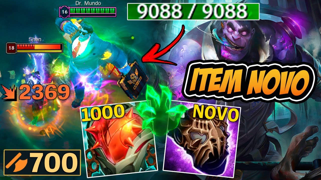 O SUPER DR MUNDO COM 9 MIL DE VIDA E 700 DE AD - LEAGUE OF LEGENDS