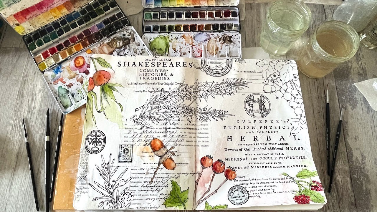 A few minutes of fun - with PaperArtsy Printed Tissue and watercolours
