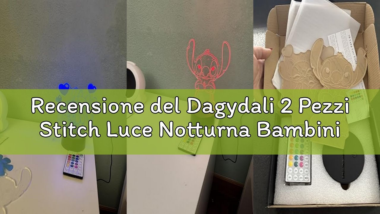 Recensione del Dagydali 2 Pezzi Stitch Luce Notturna Bambini, Regalo de Stitch per Bambini 2 3 4 5 6