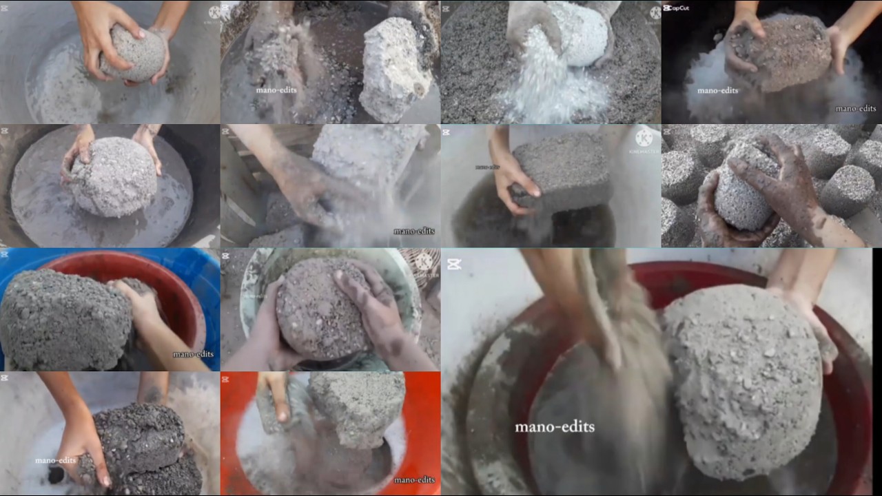 Asmr edits:Gritty Handmade |Gritty sandcement texture dusty bombastic|compilation by Minilibii asmr