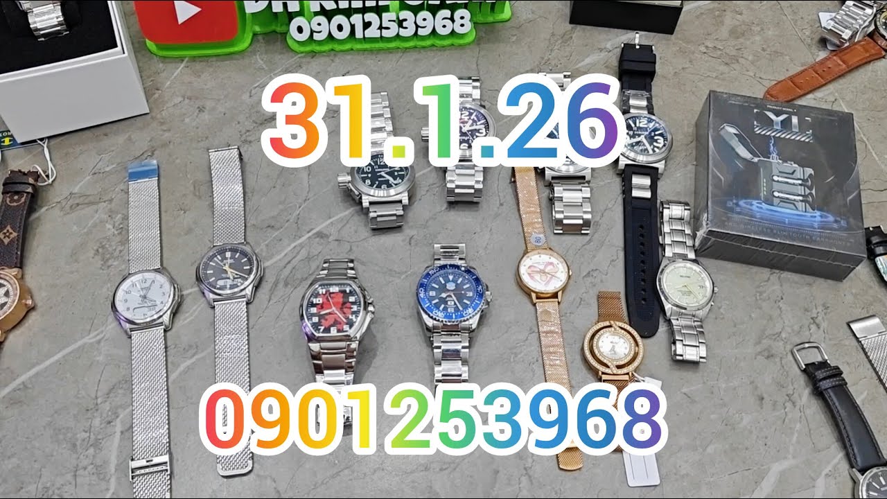 31.1.26 Lên Đồng Hồ Si Kentex Tommy Sealane Casio Bật Lửa Laptop Panasonic Dell Điện thoại motorola