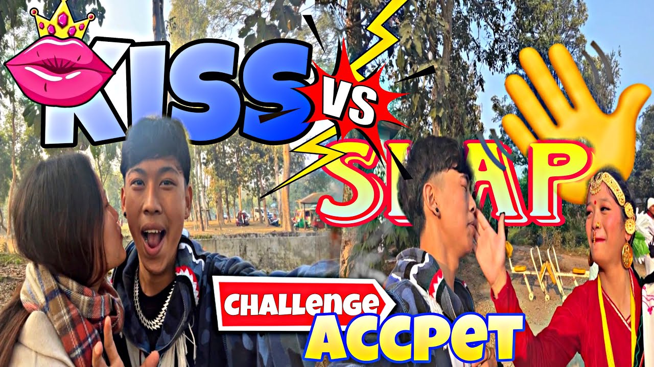 💋 KISS vs SLAP 👋,😭Japad Khaye Ni moile,Challenge Accpet @Lapha_Bro