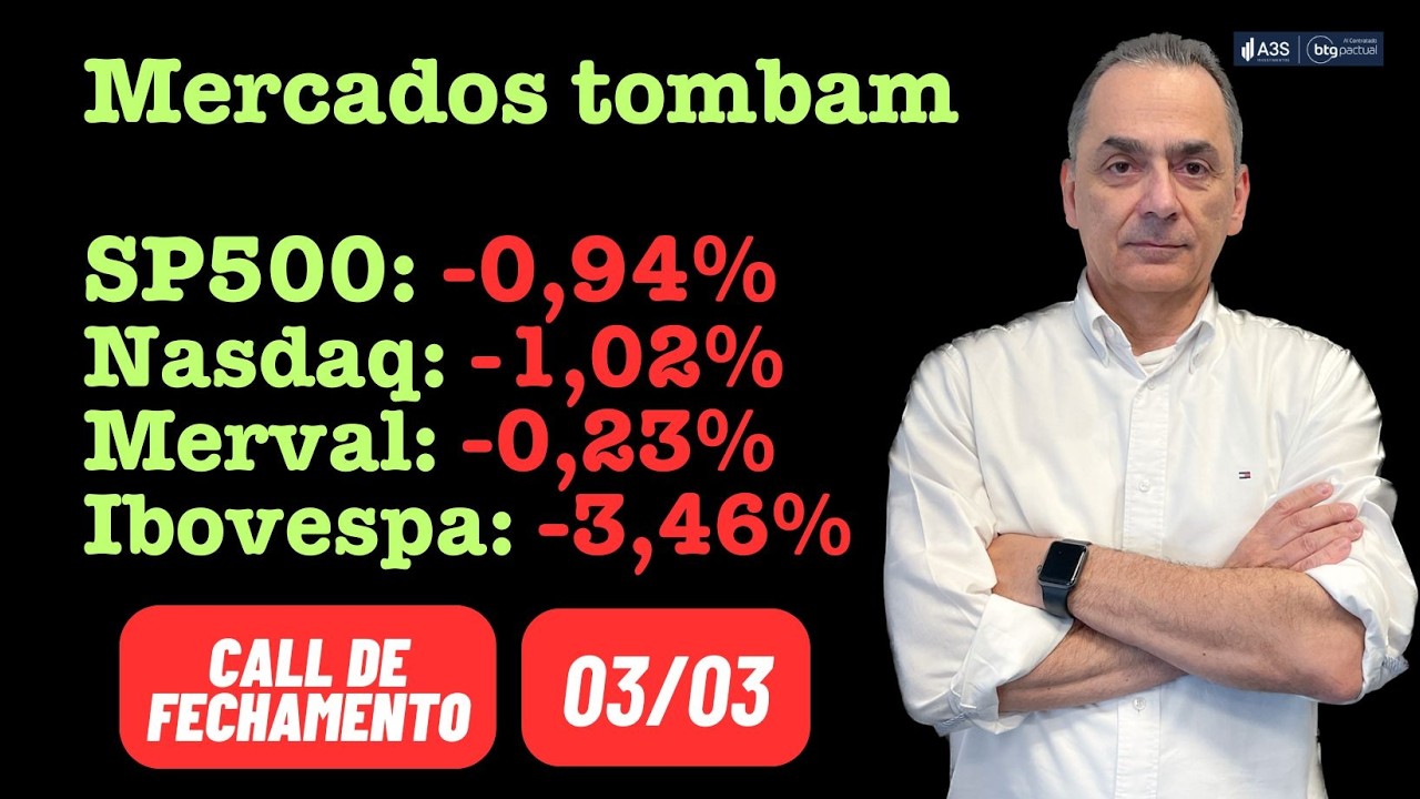 Ibovespa afunda com fuga de risco | Call de Fechamento 03/03/2026 18:00 hs