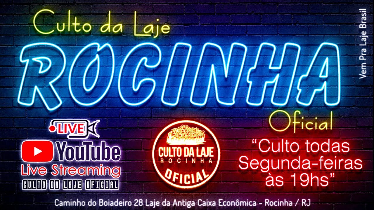 TRANSMISSÃO AO VIVO ( CULTO DA LAJE ROCINHA OFICIAL ) - DIA 26 / JANEIRO / 2026