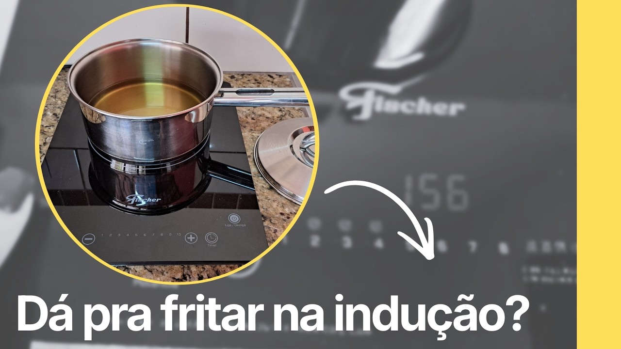 Fritura no cooktop de indução 1 boca: frango frito no uso real