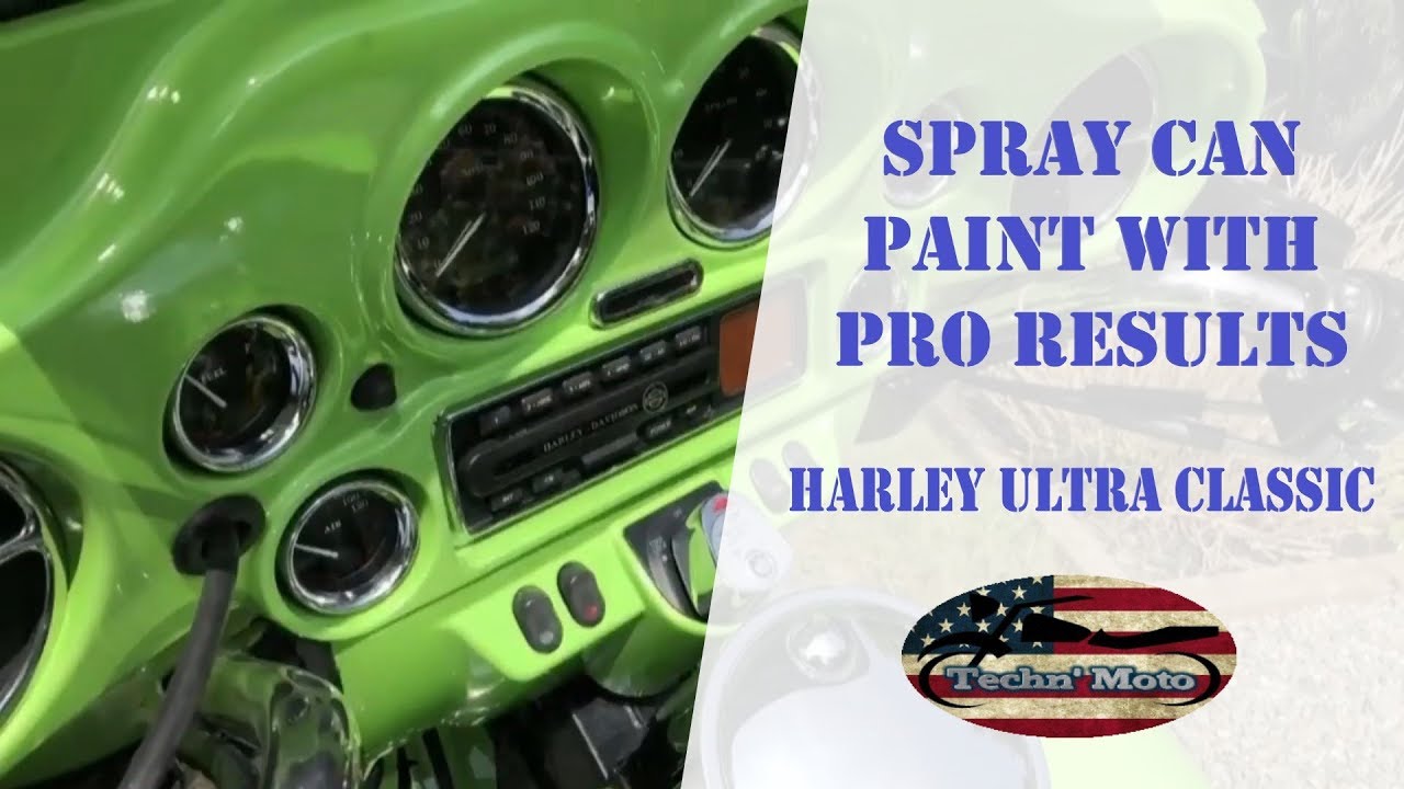 Painting a Harley Ultra Classic with Spray Cans in 9 Minutes | Techn' Moto