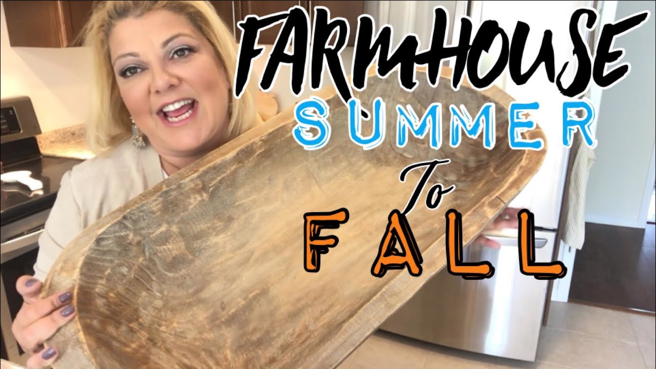 Summer to Fall Let's get ready!!! farmhouse dough bowl arrangement