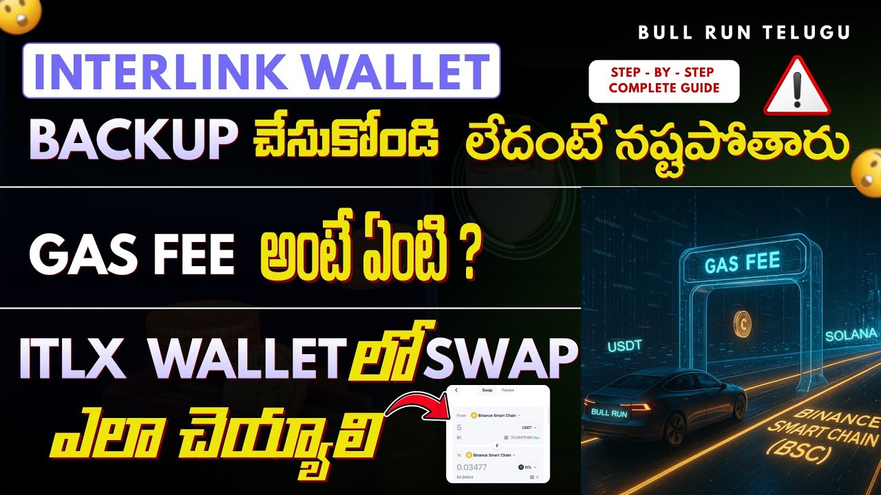 Interlink Wallet New Users Full Guide | Backup + Gas Fee Explained