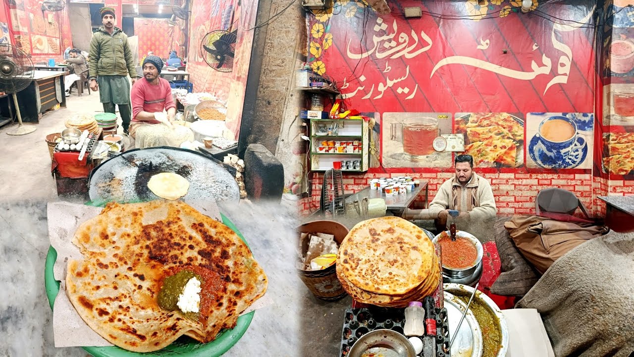 Anarkali Bazaar Lahore Desi Breakfast || Saag Paratha in Lahore | 50 Year's Old Paratha Point 