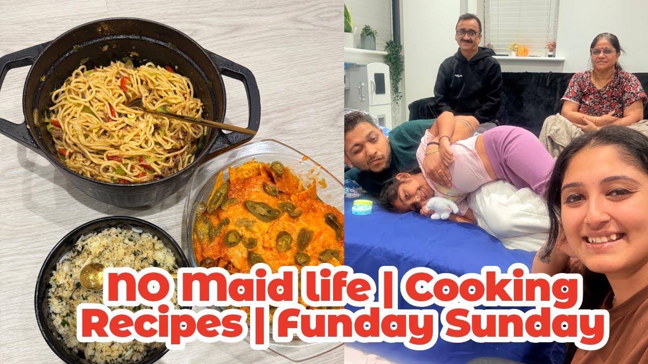Day 5/ 7 Real Sunday Life in London 🇬🇧 | Tiara’s Treat 🧸 + Dinner Recipes 🍜🍚 | Indian Family Vlog