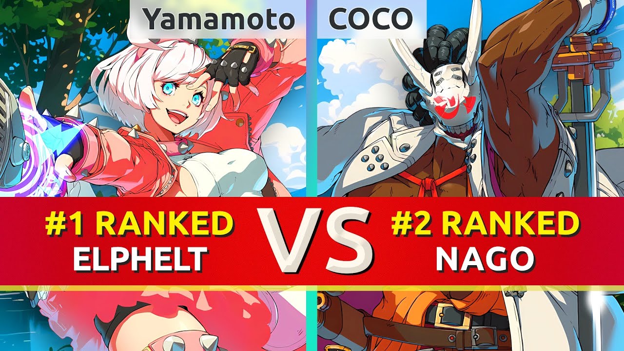 GGST ▰ Yamamoto (#1 Ranked Elphelt) vs COCO (#2 Ranked Nagoriyuki). High Level Gameplay