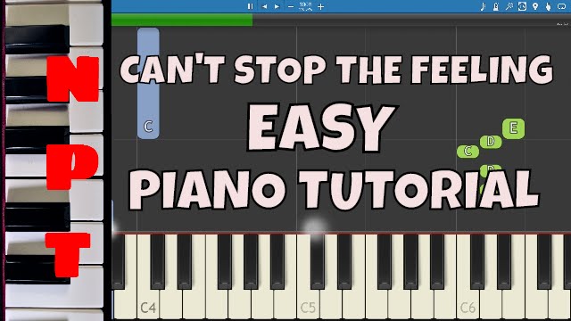 Can't Stop The Feeling - EASY Piano Tutorial - Justin Timberlake