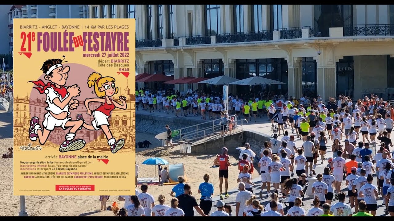 Fêtes de Bayonne 2022 : 8000 participants à la foulée du festayre à Biarritz