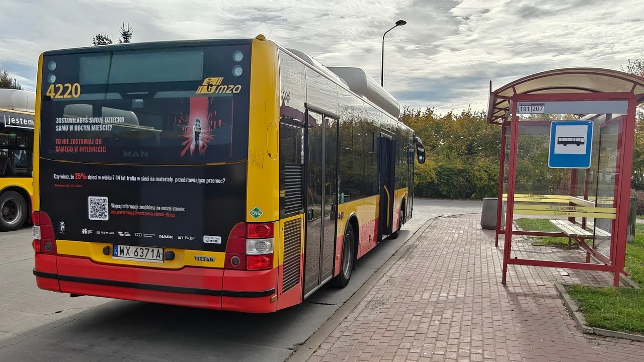 Linia 207 ( Trasa Zmieniona ) - MAN Lion's City CNG #4220 (MZA Warszawa )