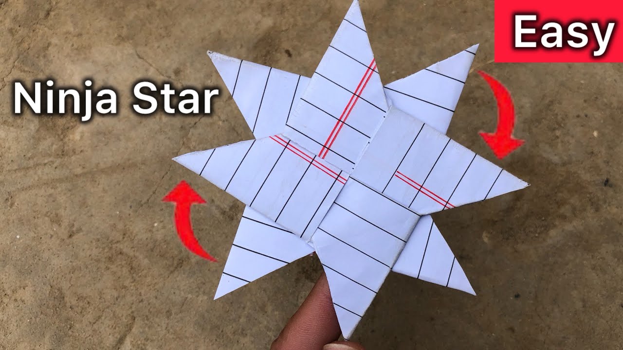 How to Make Shuriken with Paper | Easy Origami Ninja Star