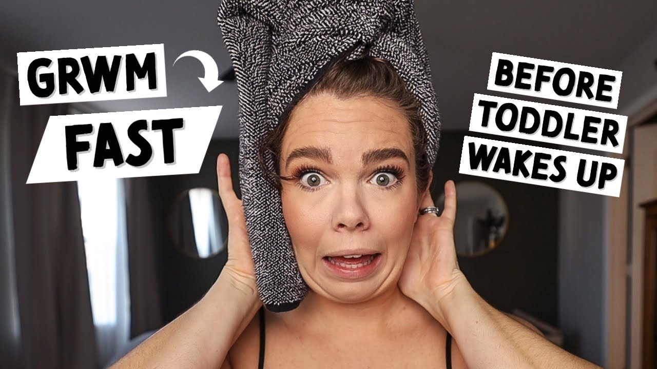 FAST GRWM 👉🏻 Mom Edition with 1.25 inch Hot Tools Curling Iron
