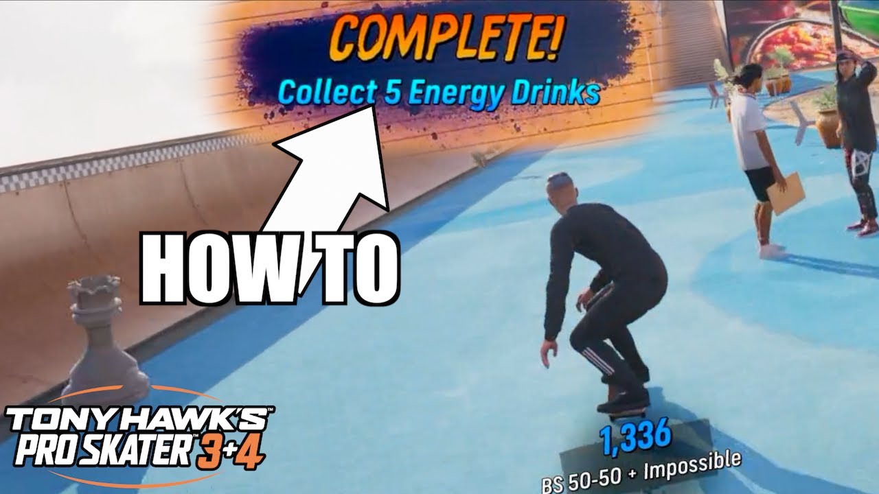 How to Collect 5 Energy Drinks on Cruise Ship Tony Hawk Pro Skater 3+4