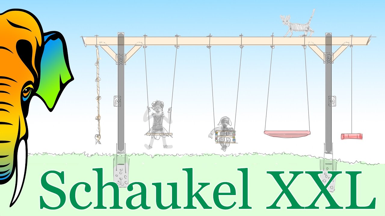 Schaukel XXL | großes Gestell für 3-5 Schaukelelemente, Hängematte oder Hollywoodshaukel | DIY