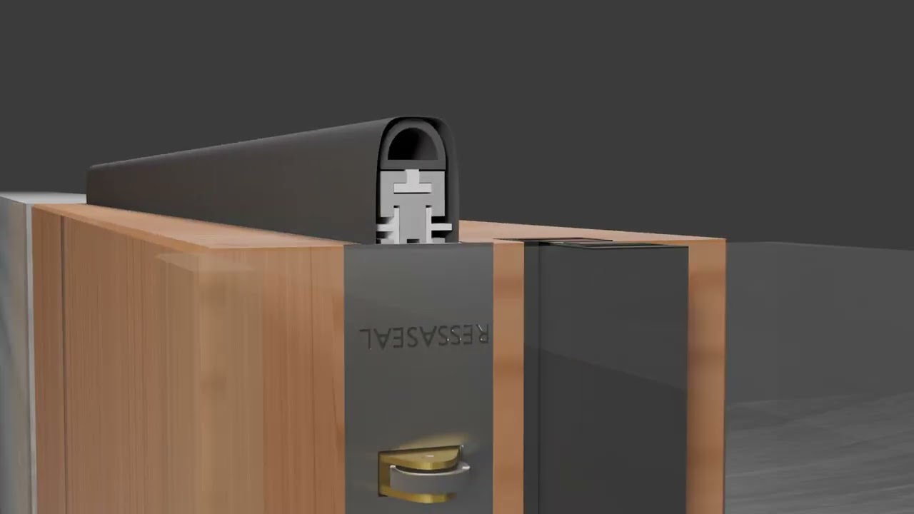 Pivot Door with Automatic Door Bottom Seal and Magnetic side seal Application Display