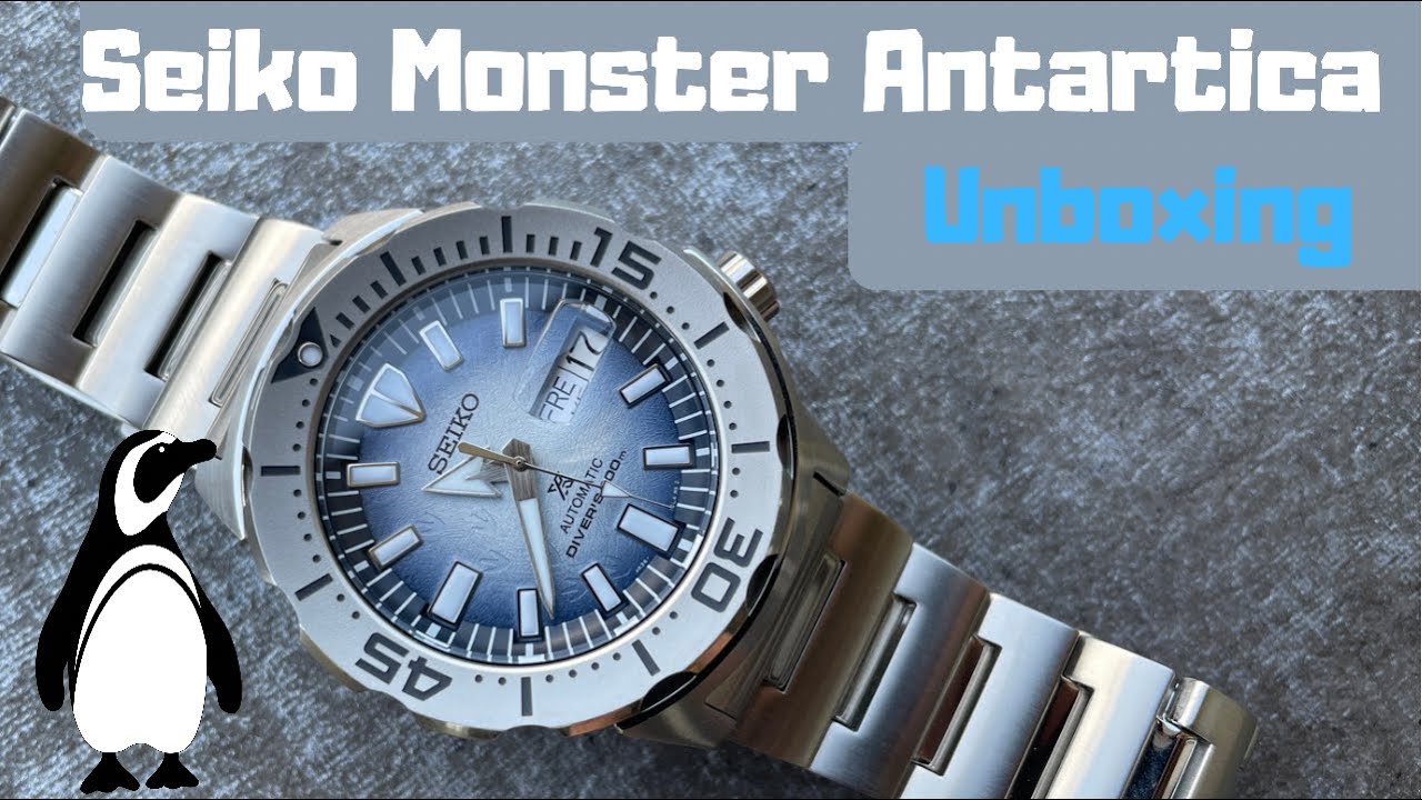 Распаковка часов Seiko Monster Antartica/Penguin Srpg57