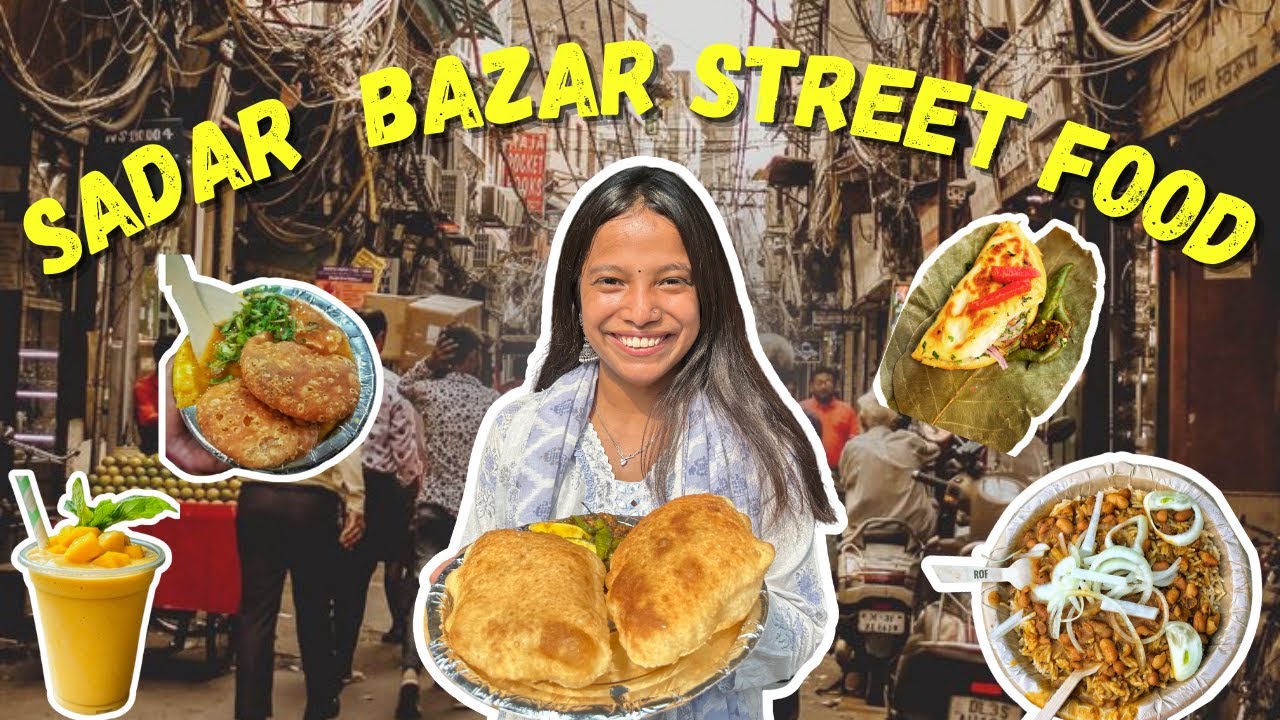 Exploring Sadar Bazaar's Best Street Food ❤️📍 | Chole Bhature, Rajma Chawal & More | Old Delhi