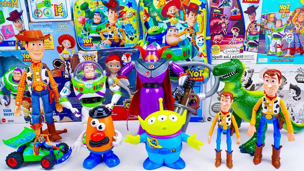 Disney Pixar Toy Story toy Unboxing collection ASMR | Woody & Rex, Buzz Lightyear & Zurg