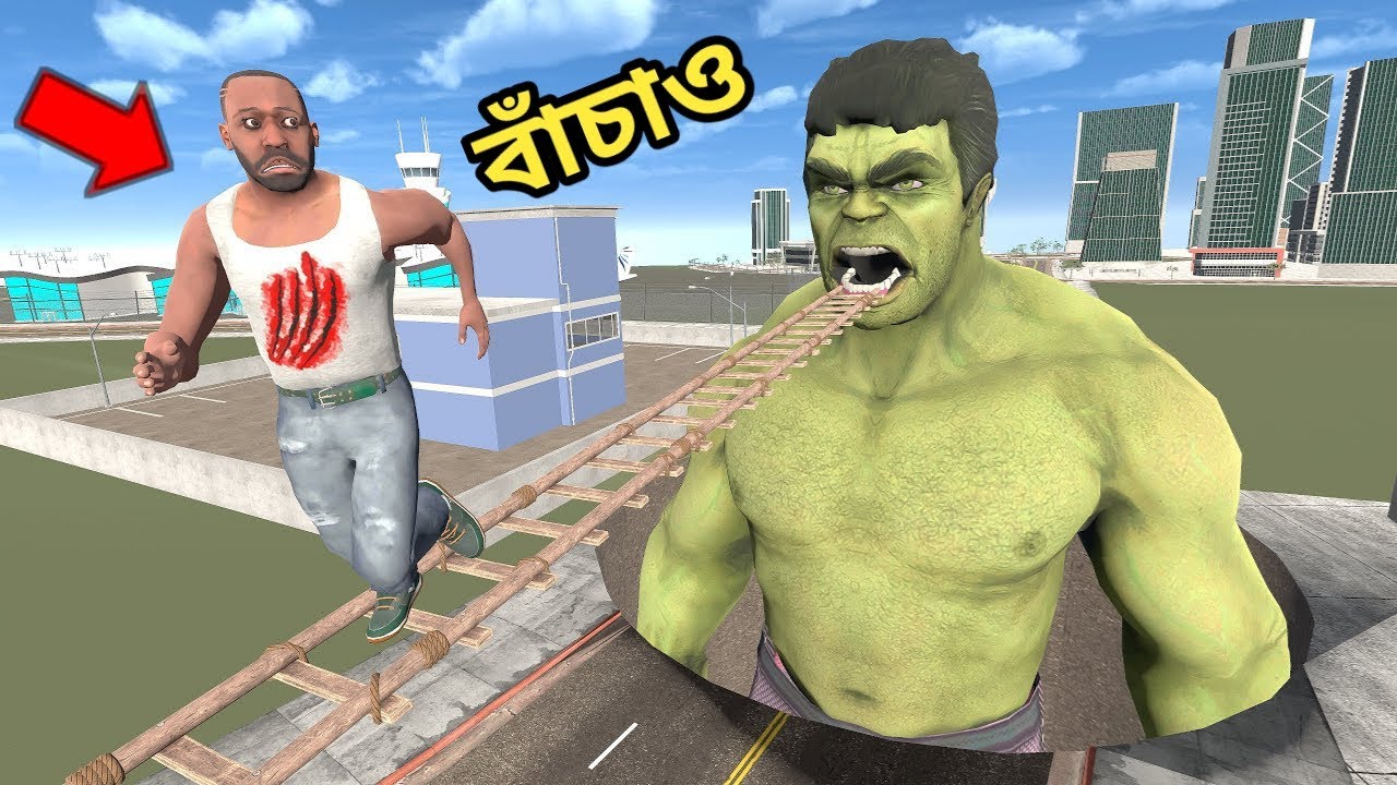 Franklin Entered Inside Hulk Head & Mouth In Indian Bike Driving 3d
