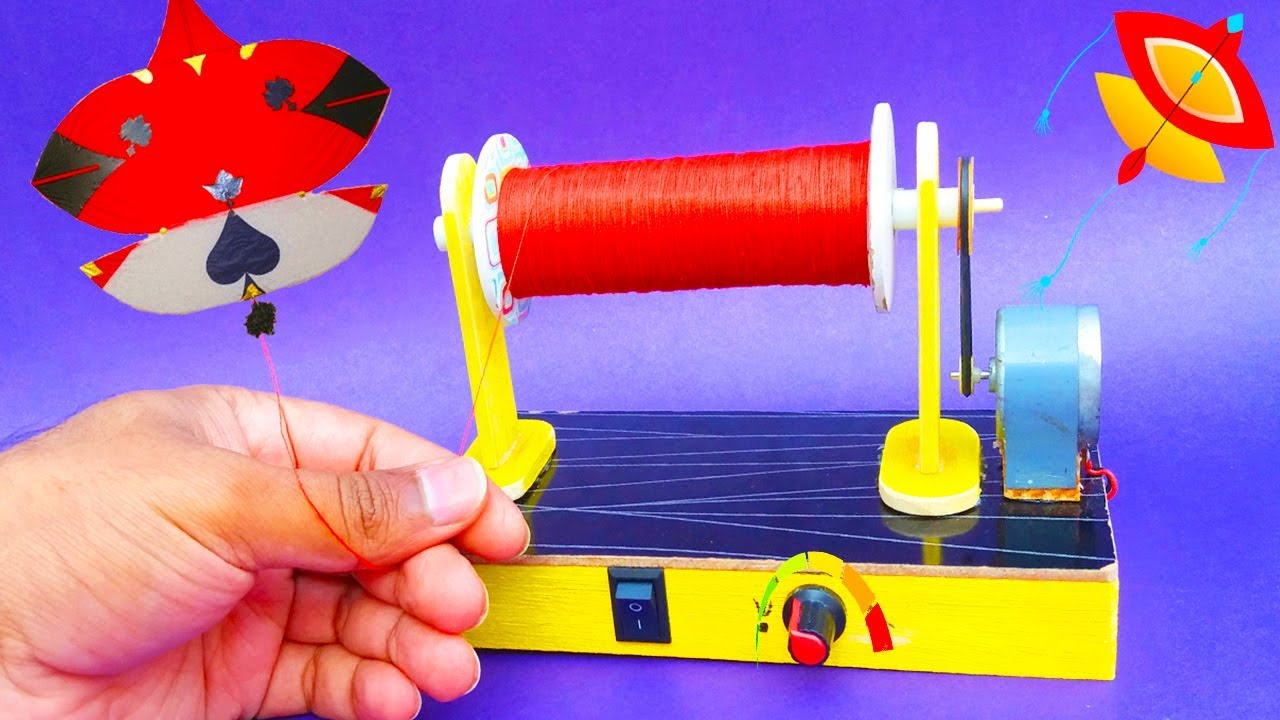 How To Make A Electric Firki At Home | Charkhi For Kite Festival | Electric Firki Science Project