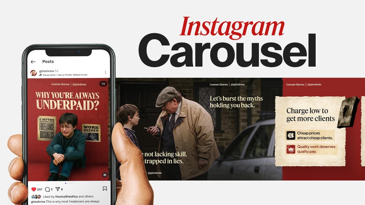 Making NEXT LEVEL Instagram Carousel Like a PRO! PART - 2