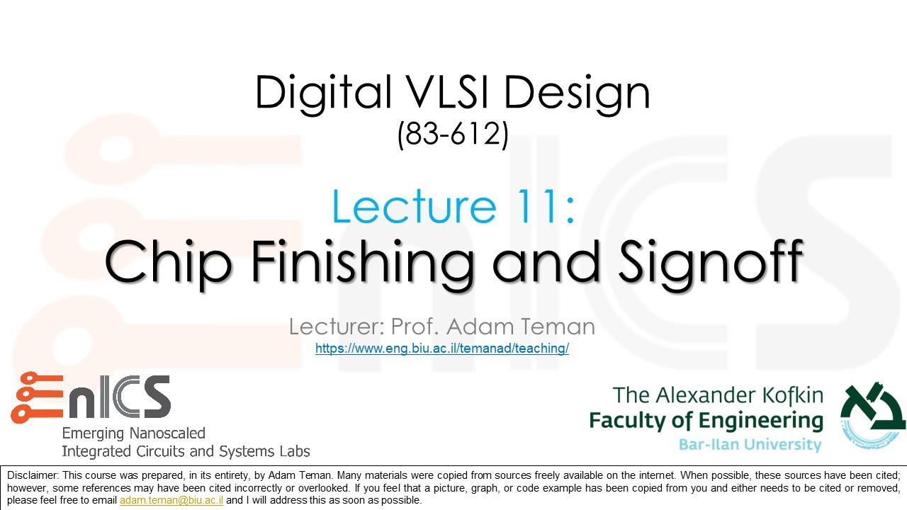 DVD - Lecture 11a: Sign-off Timing