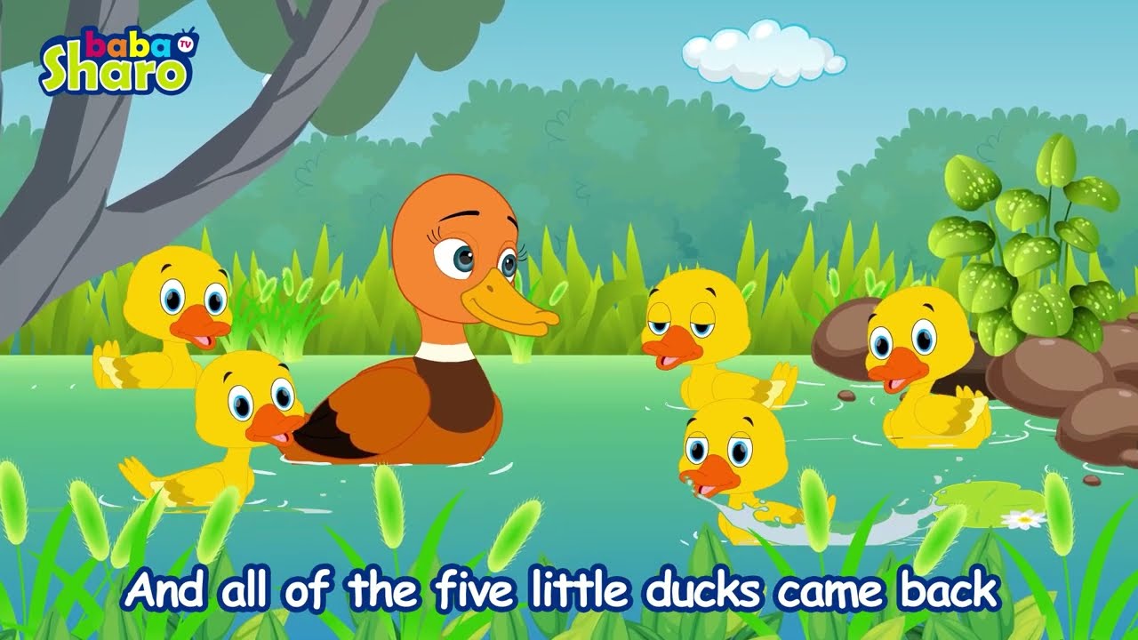 Five Little Ducks - Kids Songs @BabaSharoKidsTV