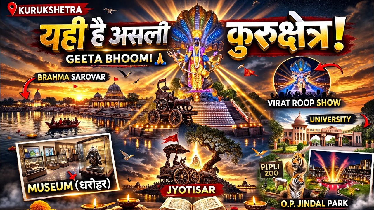 Kurukshetra Complete Tour | Brahma Sarovar, Jyotisar, O.P. Jindal Park, Peepali Zoo | vlog 