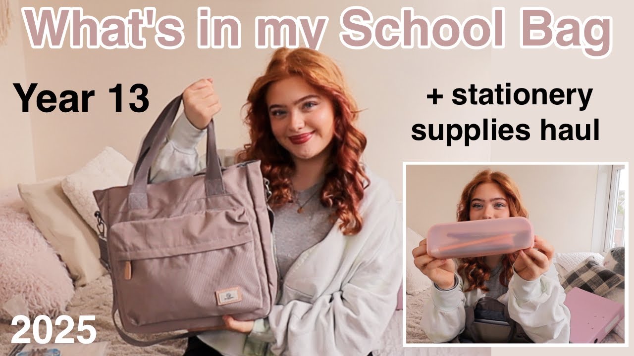 What's in my School Bag 2025 *Back to School Supplies Haul Year 13 | Ruby Rose UK
